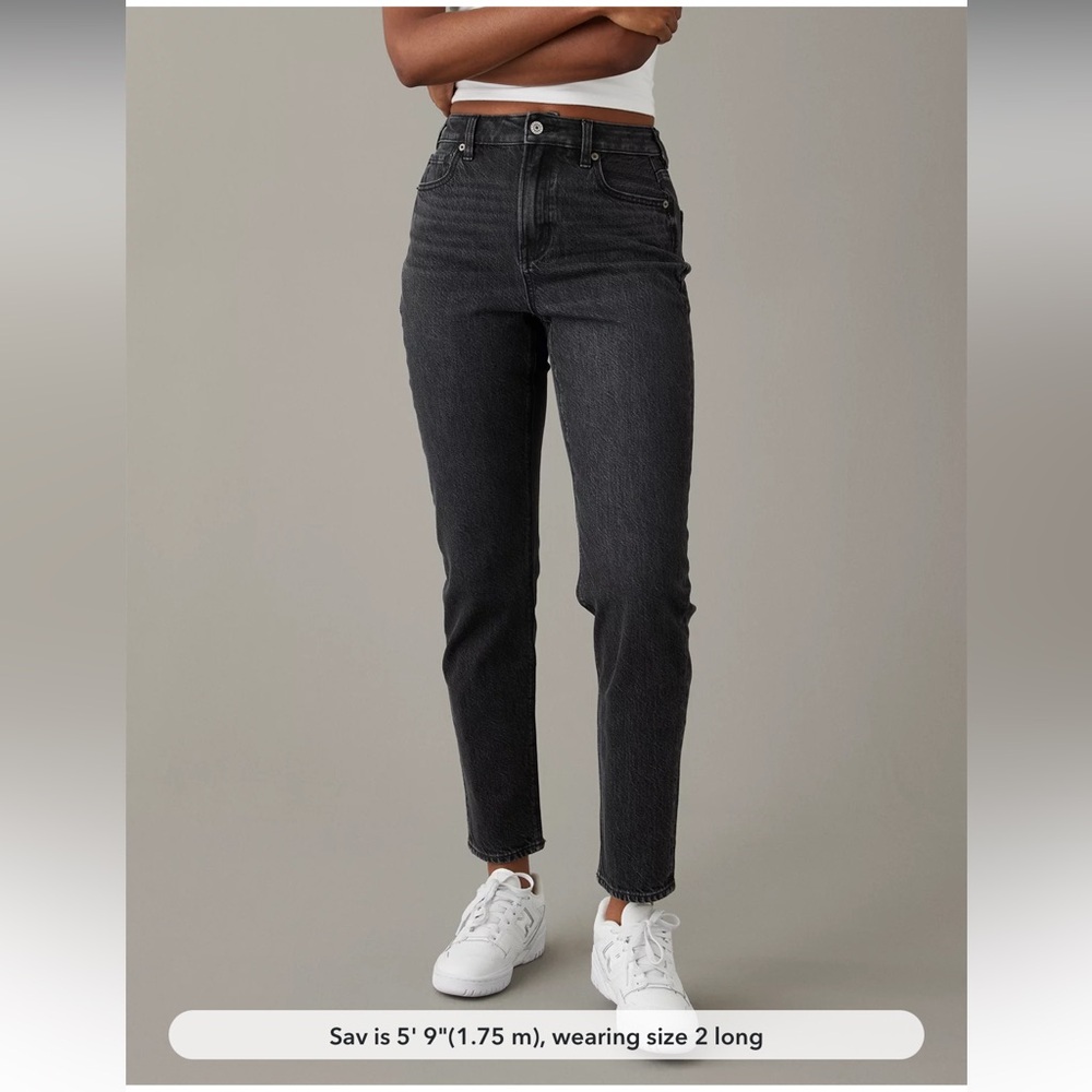 American Eagle Outfitters Strigid Mom Black Jeans NWT 6L long